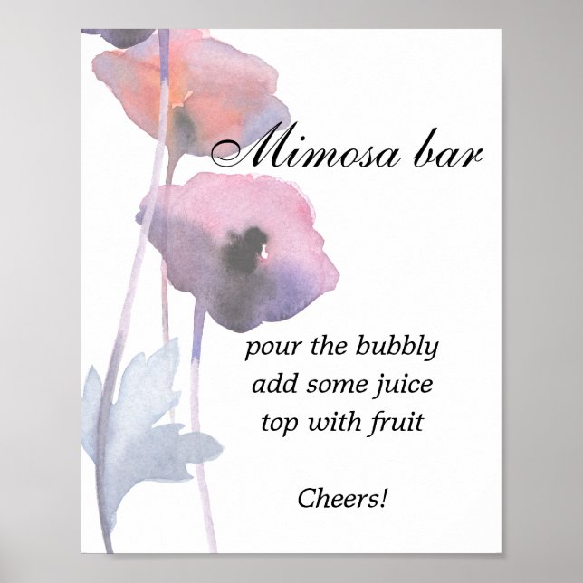 Poster Bar de Mimosa com blush roxo amornecedor    (Frente)