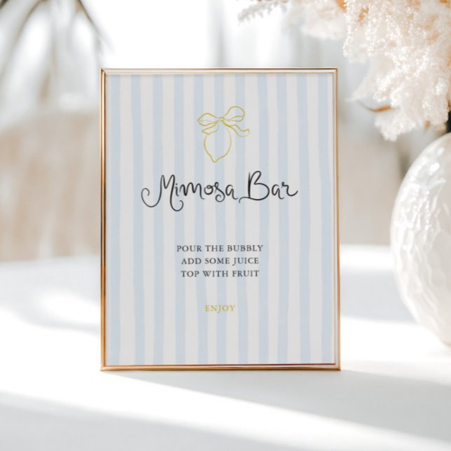 Poster Bar de Mimosa em Strike com Limão de Maneira Quirk (Criador carregado)