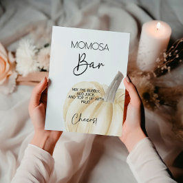 Poster Bar de Momosa para Chá de Bebê do Abobrinha