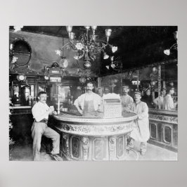 Poster Bar de Paris, 1895. Vintage Photo