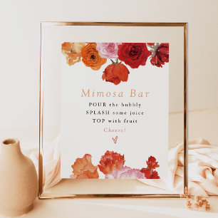 Poster BAR de Prosecco Mimosa Floral MX Bright