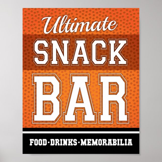 Poster Bar de Sinal SNACK ULTIMATE Party de basquetebol (Frente)