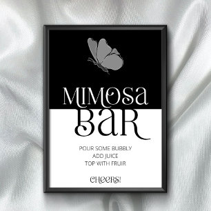 Poster Bar de Tipografia Minimalista Chic Butterfly Mimos
