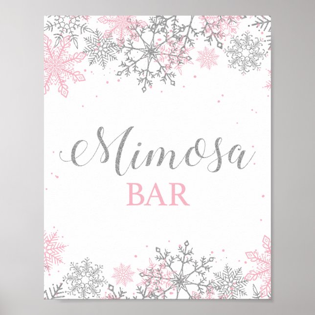 Poster Bar de Winter Onederland Mimosa (Frente)