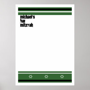 Póster Bar desportivo Mitzvah - Sinal no Conselho - Preto