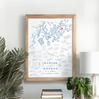 Poster Bar do Livro de Convidado Moderno do Casamento de