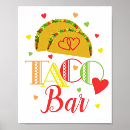 Poster Bar do Taco Partido Chá do Fiesta Mexicano