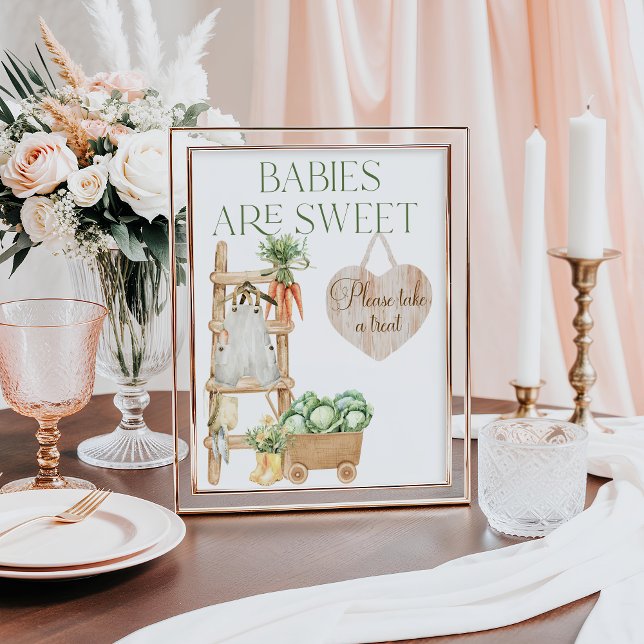 Poster Bar doce de Chá de fraldas russo de Fazenda cresci (Criador carregado)