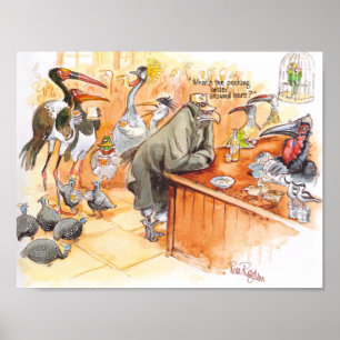 Póster Bar dos pássaros