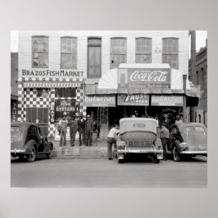 Póster Bar e restaurante, 1939. Foto antiga