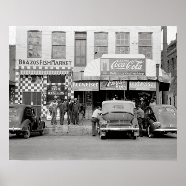 Póster Bar e restaurante, 1939. Foto antiga (Frente)