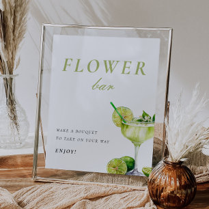 Poster Bar Flor - Sinal de Chá de panela Fiesta Mexicano