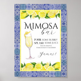 Poster Bar Grecian Blue e Lemon Mimosa