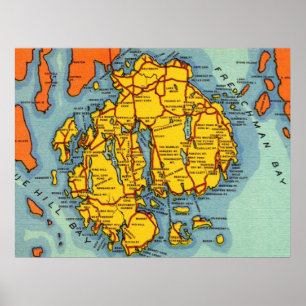 Poster Bar Harbour - Parque Acadia