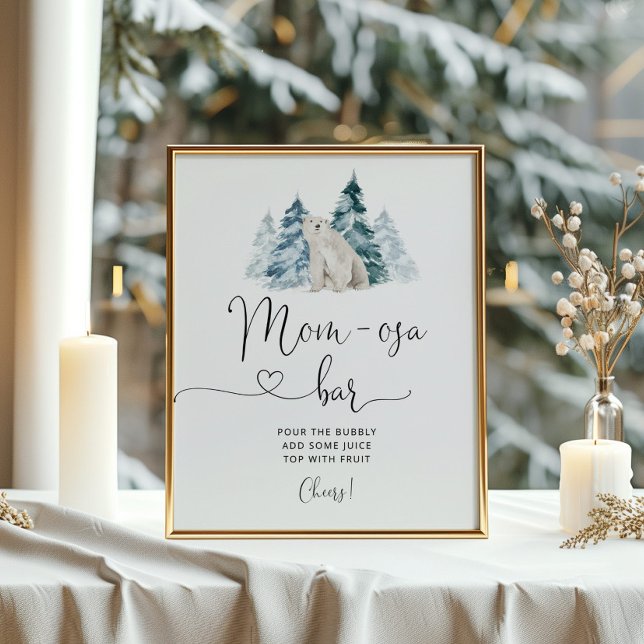 Poster bar mãozinho-osa-polar minimalista (Criador carregado)