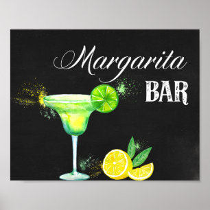 Poster Bar Margarita com fundo preto