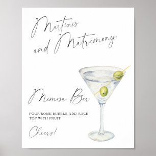 Poster Bar Martini Chá de panela Mimosa