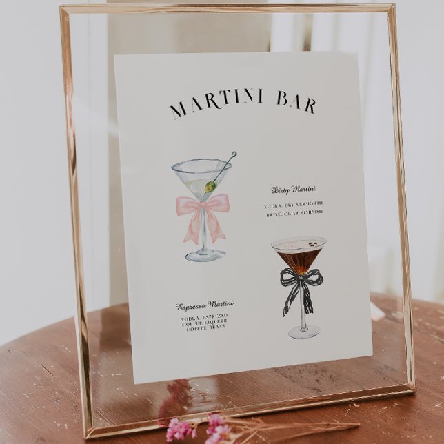 Poster Bar Martini | Drink de assinatura de aniversário (Criador carregado)