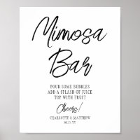Bar Mimosa Anima Script Preto Manuscrito Moderno