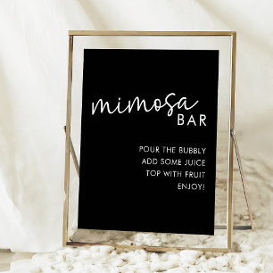 Poster Bar Mimosa Chá de panela de Script Minimalista Pre