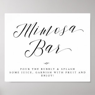 Poster Bar Mimosa - Chá de panela ou Sinal de Casamento