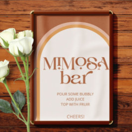 Poster Bar Mimosa da Tipografia do Arch Terracotta Modern