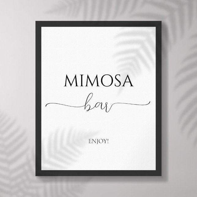 Poster Bar Mimosa de Chá de panela de Script Mínimo Simpl (Criador carregado)