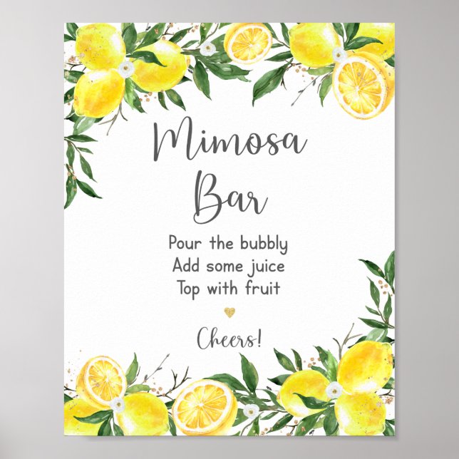 Poster Bar Mimosa Dourado de Lemon Greenere (Frente)