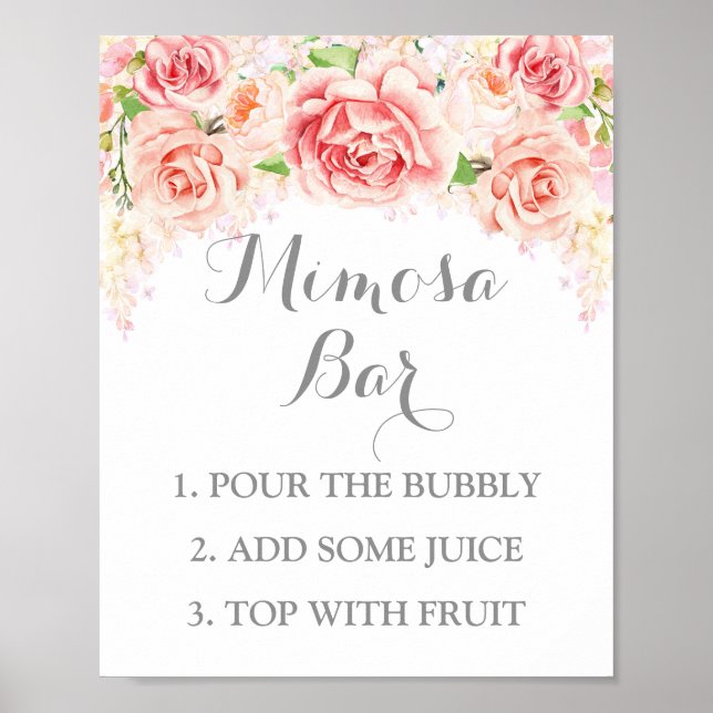 Póster Bar Mimosa - Sinal Cor-de-Água Rosa (Frente)