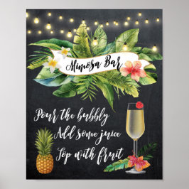 Poster bar Mimosa tropical Sinal de corda