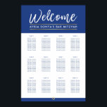 Poster BAR MITZVAH MESA PLANO 12 mesas azul real ouro<br><div class="desc">por kat massard >> WWW.SIMPLYSWEETPAPERIE.COM<<< - - - - - - - - - - - - - - - - A SEATING CHART is not only classy it is very handy to let your guest's know exactly where they are seated for your event. This is a lot simpler than...</div>