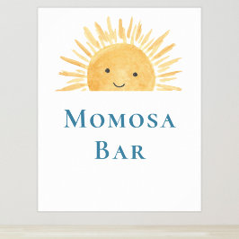 Poster Bar Momosa - Sinal de Chá de fraldas à face do Sol
