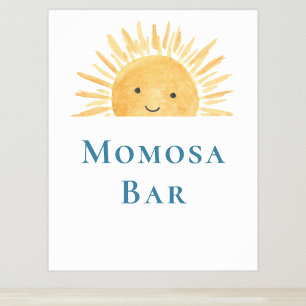 Poster Bar Momosa - Sinal de Chá de fraldas à face do Sol