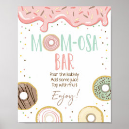 Poster Bar Momosa Sinal de Festa de aniversário Mãe-Osa R