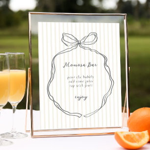 Poster Bar Nêutico de Arco Whimsic Chá de fraldas Momosa