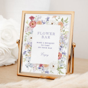 Poster Bar primavera Pastel Chá de panela Floral Flor