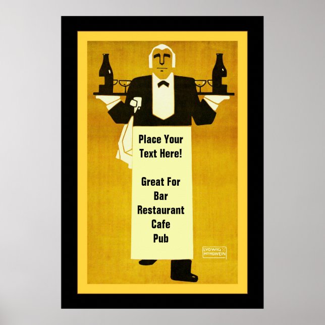 Póster Bar/Restaurante Personalizado (Frente)