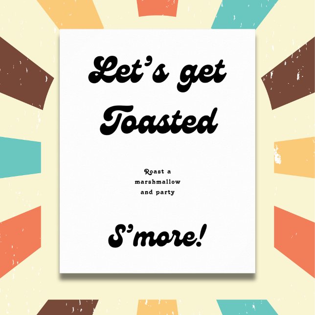 Poster Bar Retro S-more | Roast A Marshmallow Wedding (Criador carregado)