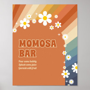 Poster Bar Retro Vintage Arco-íris Momosa