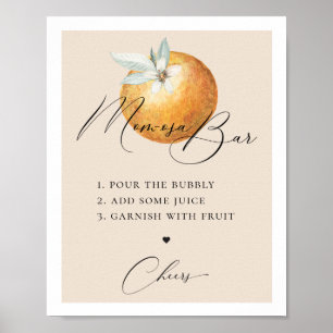 Poster Bar Rustic Citrus Orange Mãe-osa