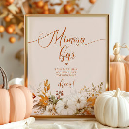 Poster Bar rústico de mimosa
