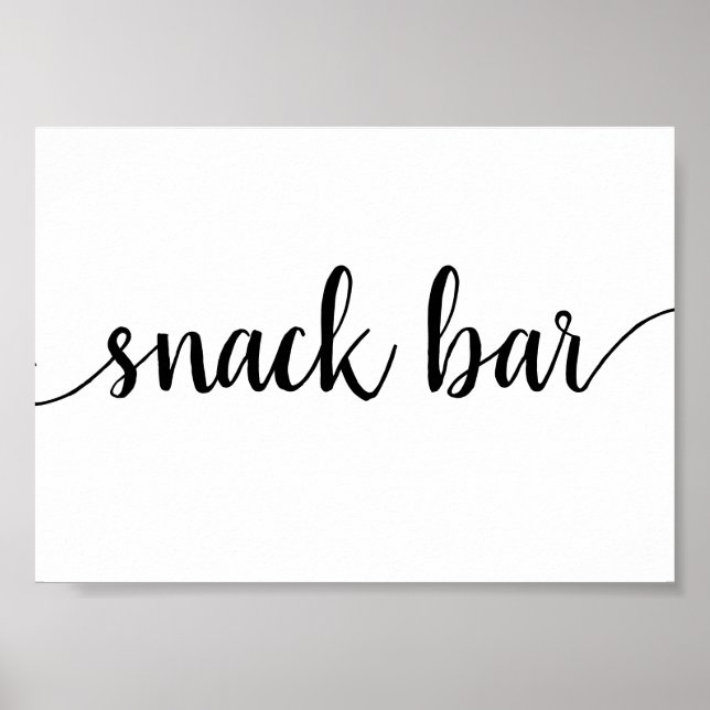 Poster Bar Simples | Script Preto Qualquer Sinal De Event (Frente)