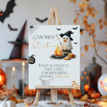 Bar Smores - Pequeno Chá de fraldas Boo Halloween