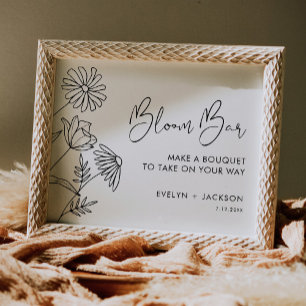 Poster BAR STELLA Bloom, Bar Flor, Sinal de Buquê DIY