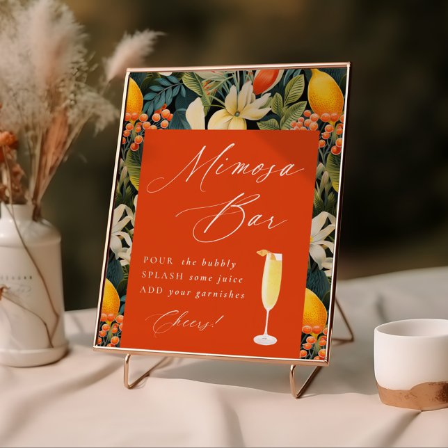 Poster Bar Tropical Orange Paradise Mimosa (Criador carregado)