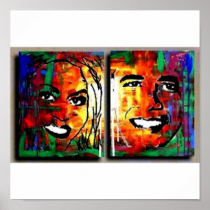 PÓSTER BARACK MICHELLE OBAMA PRESIDENTE PRESIDENTE