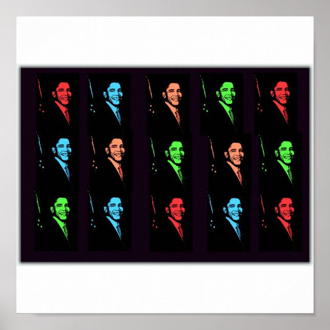 Póster Barack Obama Collage (Frente)