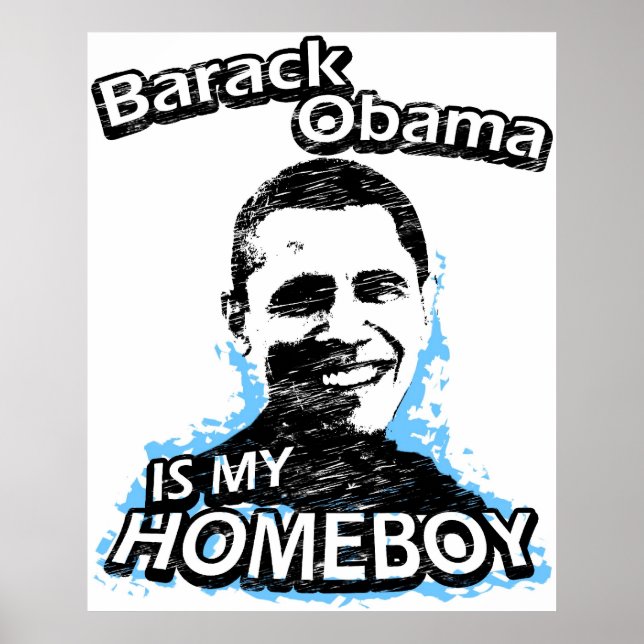 Póster Barack Obama é o meu ficar em casa (Frente)