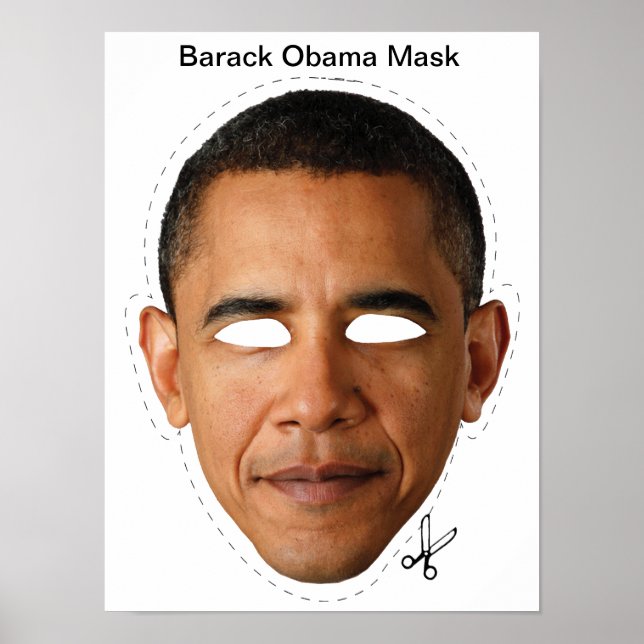 Poster Barack Obama Halloween Mask (Frente)