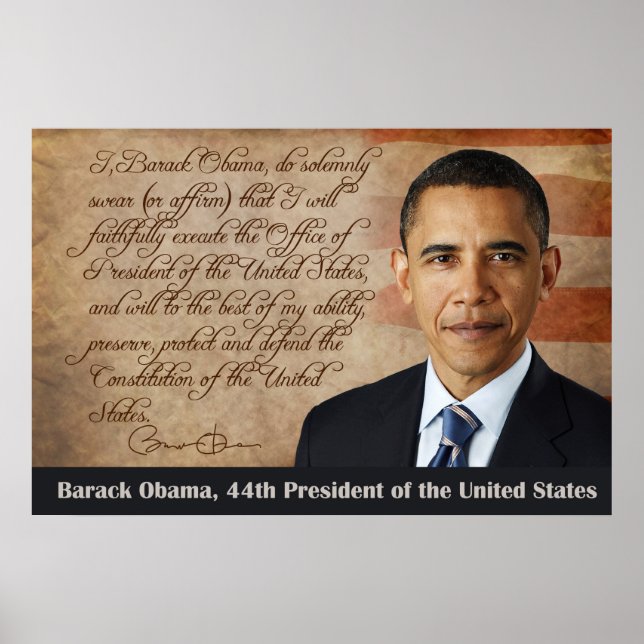 Poster Barack Obama, juramento de gabinete (Frente)